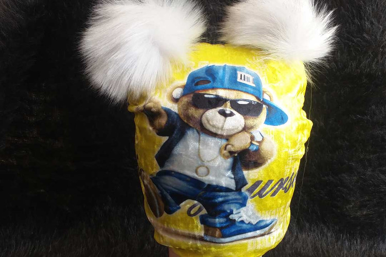 کلاه بچه گانه تدی پسرانه رنگ زرد