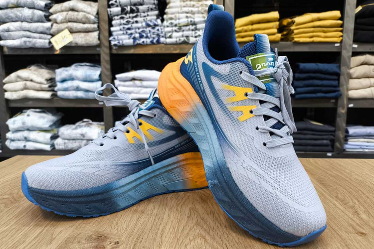 کفش رانینگ مردانه های-کپی خارجی طوسی-آبی