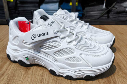 کفش کتونی اسپورت زنانه و پسرانه سفید کد ۵۲۹