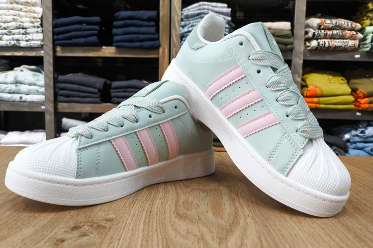 کفش ونس طرح آدیداس زنانه رنگ پسته ای برند KShoes کد ۵۳۳