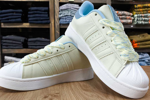 کفش ونس طرح آدیداس زنانه رنگ لیمویی روشن برند KShoes کد ۵۳۴