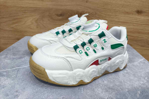 کفش بچه گانه پمپی KAKA SHOES رنگ سفید سبز کد ۵۰۸