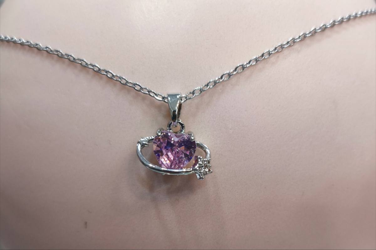 گرنبند قلب کریستالی