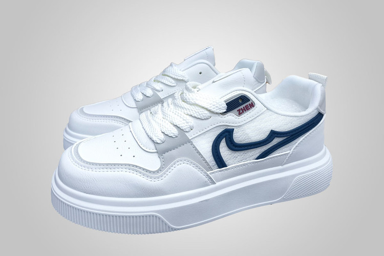 کفش ونس سفید طرح نایک سفید سرمه ای K Shoes کد ۰۷۳